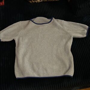 Oversized knit short sleeve in baby blue